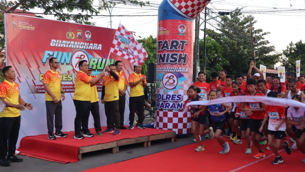 Peringati HUT Bhayangkara Ke 78 Polres Semarang Mengadakan Bhayangkara Fun Run.