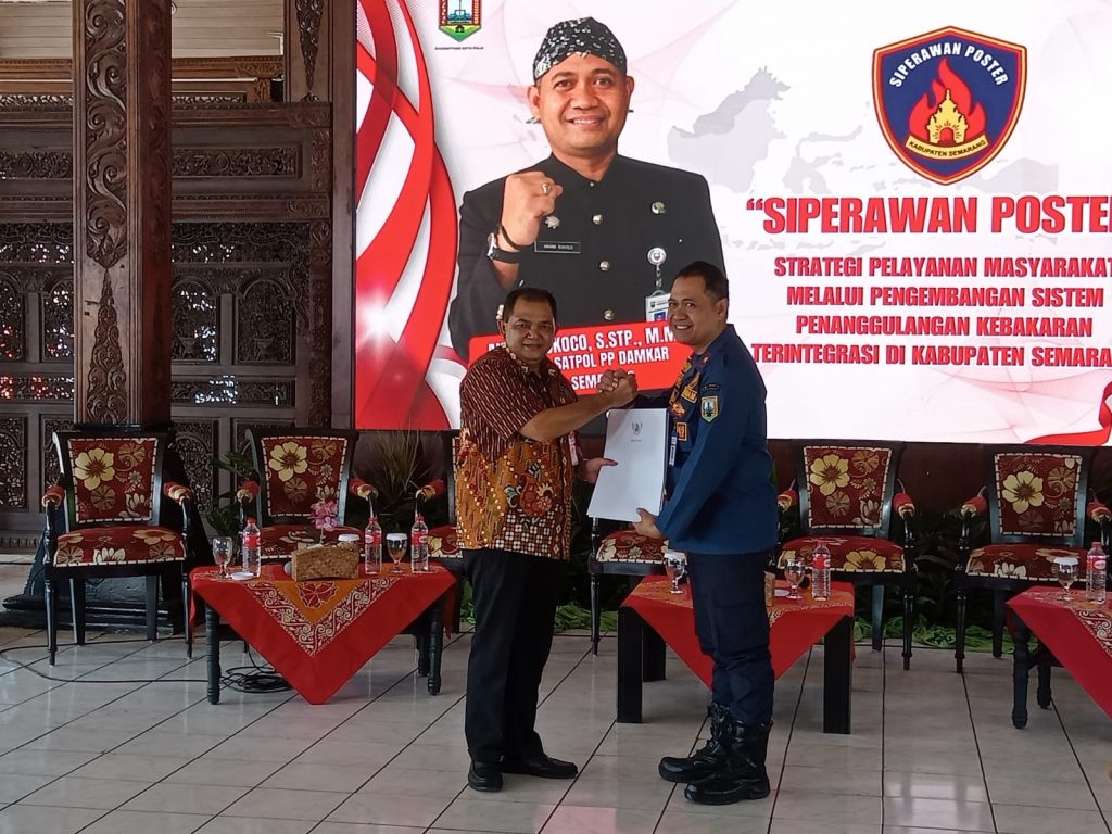 Aplikasi Digital Siperawan Poster Diharapkan Menjadi Sistem Penanggulangan Kebakaran Terintegrasi Di Kabupaten Semarang.